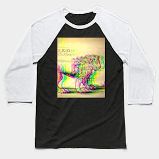 Lion Antique Engraving Glitch Ver. Baseball T-Shirt